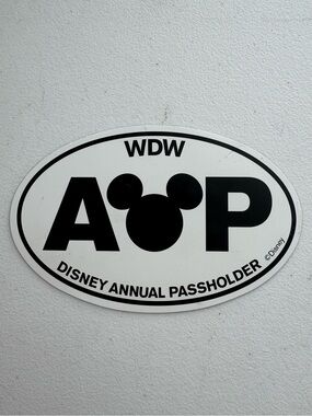 DISNEY | Annual Passholder Oval Magnet WDW AP Mickey Official Disney Collectible